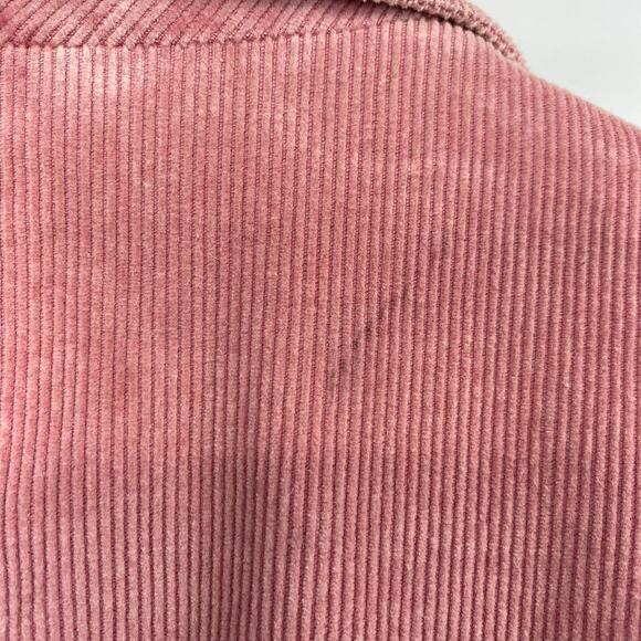 Garnet Hill Corduroy Jacket Blazer Pink Cotton Collared Utility Womens Small - Picture 5 of 7